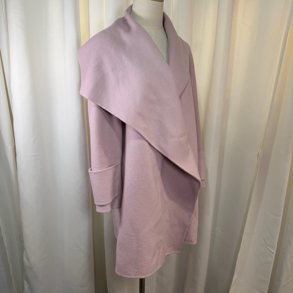 Vince ‘Drape Front Wool Coat’ in “Orchid” Lilac Purple / Light Pink Size Medium - Picture 15 of 16